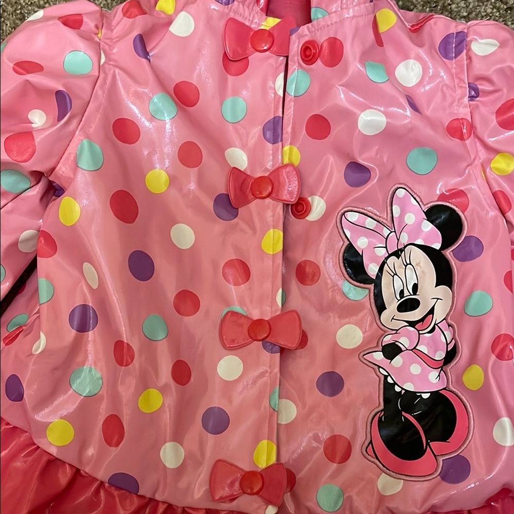 Disney Minnie Mouse Pink Polka Dot Raincoat - Picture 6 of 6